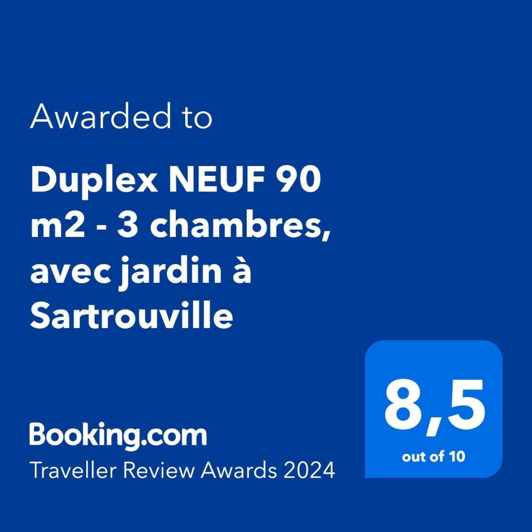 Duplex Neuf 90 M2 - 3 Chambres, Avec Jardin A Sartrouville Kültér fotó